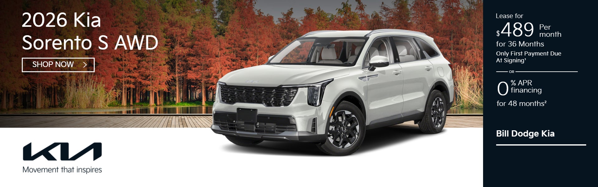 2026 Kia Sorento S Special Offer