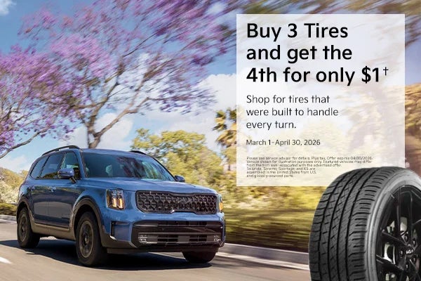 Buy 3 tires, get 4th for $1 Tire Promo