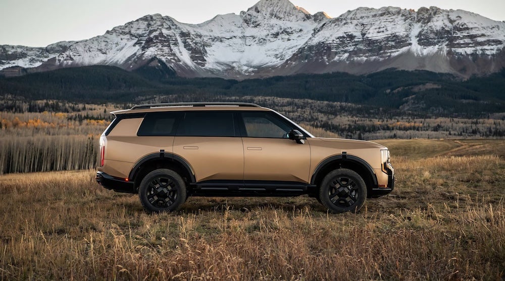 A brown 2027 Kia Telluride SUV in a field
